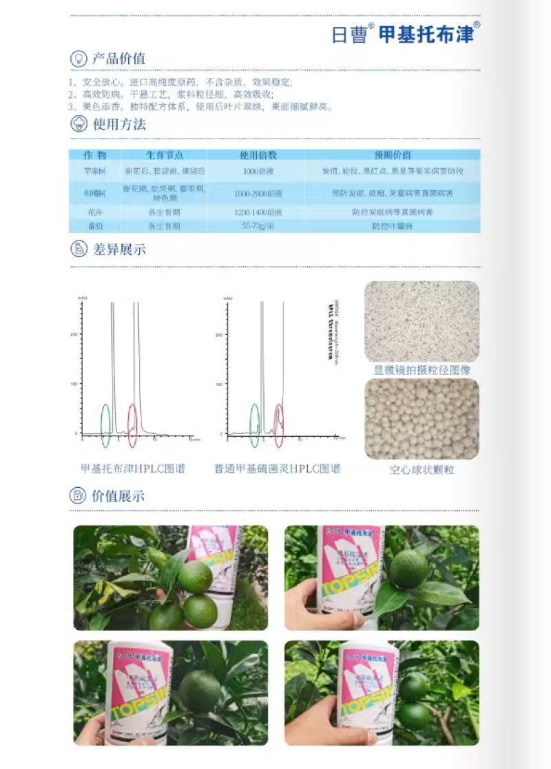 日曹甲基托布津70%甲基硫菌灵广谱高效杀菌剂