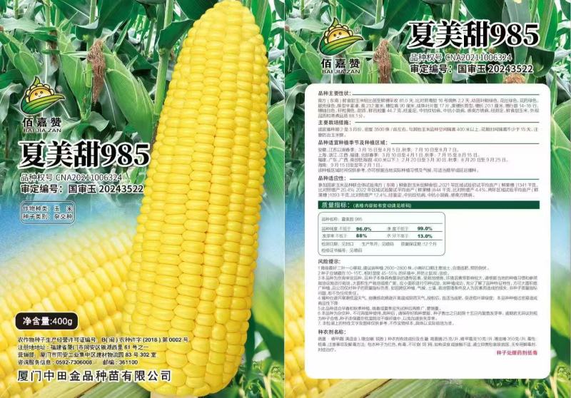 泰系玉米燕窝雪糯黑珍珠玉米迪彩676爆浆牛奶玉米种子