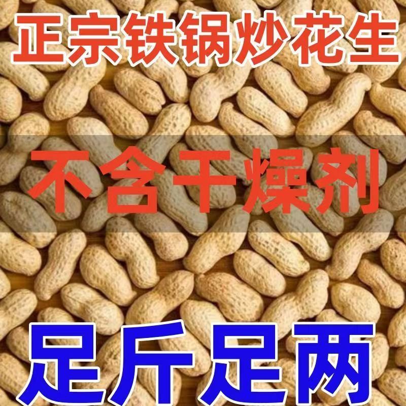 原味炒花生小珍珠花生铁锅带壳原味炒花生瓜子一件代发
