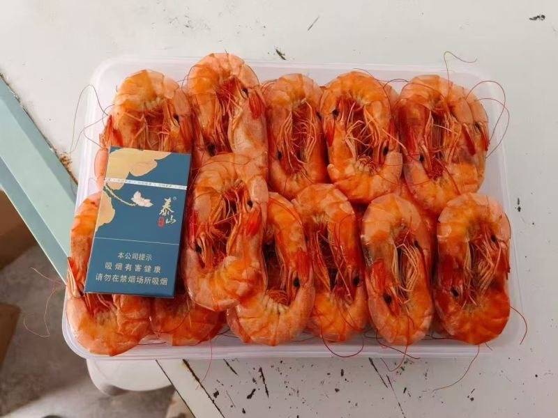 烤虾熟对虾海水大虾煮熟无色素微波烤干口感好新鲜