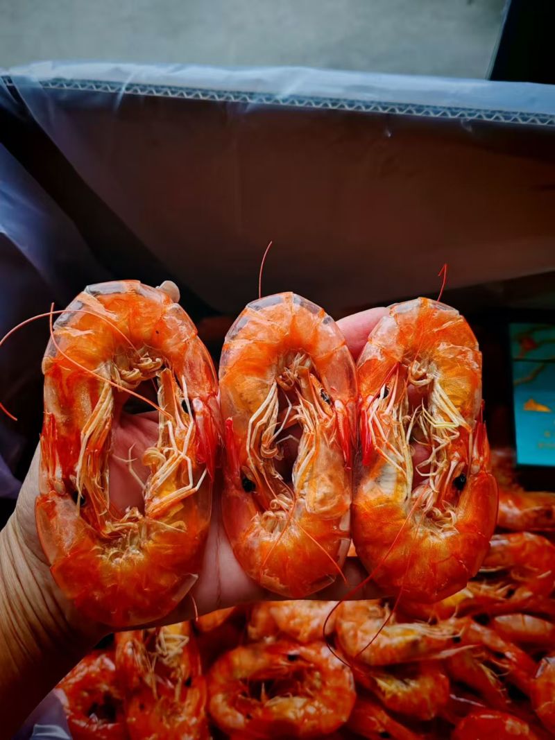 烤虾熟对虾海水大虾煮熟无色素微波烤干口感好新鲜