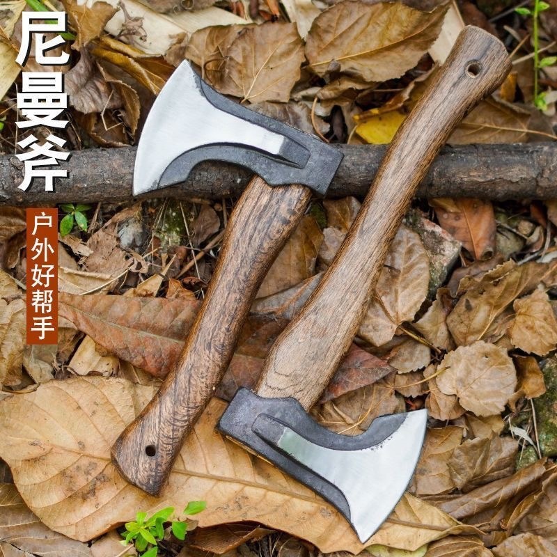 户外长柄便携手斧露营劈柴斧子锻造木工开山尼曼飞机斧头