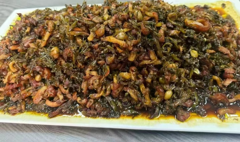 梅菜花生爆肉丁一件20斤5斤*4盒，开袋加热
