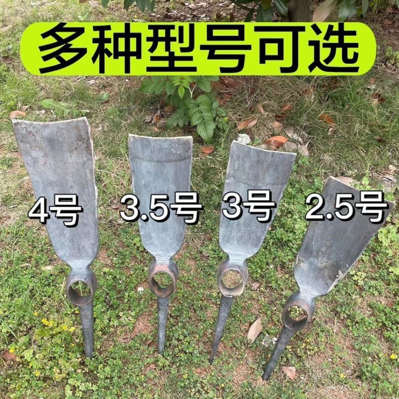锄头农用锰钢锻打锄头新款十字镐家用户外开荒神器木柄锄
