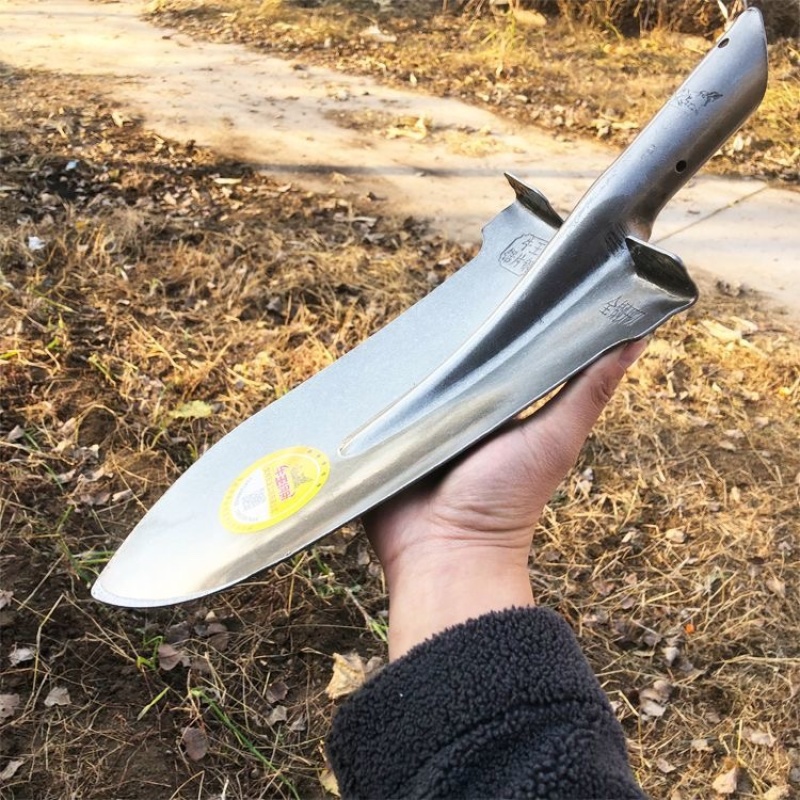 锰钢淬火加厚挖树长尖农用全钢尖头山药铲子户外挖沟挖土