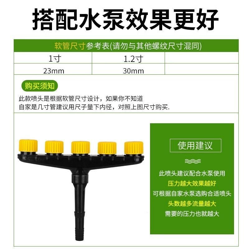 园林绿化浇水喷头农用大棚浇花浇菜浇地灌溉神器园林雾化