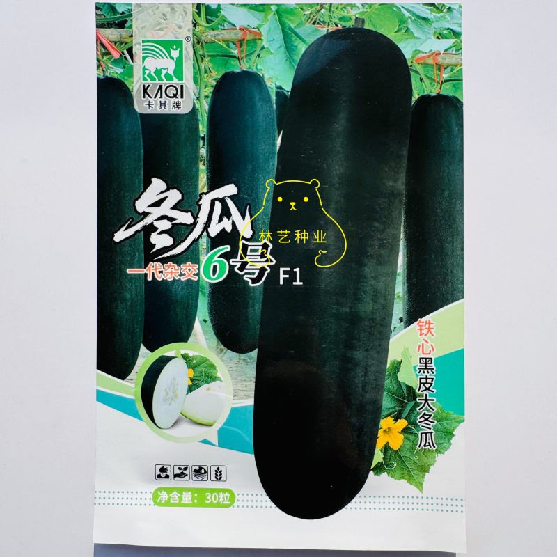 卡其牌冬瓜6号种子一代杂交铁心黑皮大冬瓜种子抗病空腔小