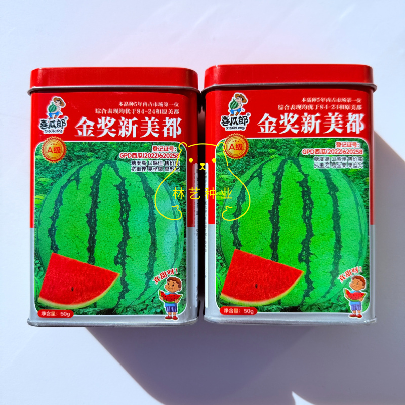 金奖新美都红瓤西瓜种子糖度高口感佳抗重茬果型大大田基地