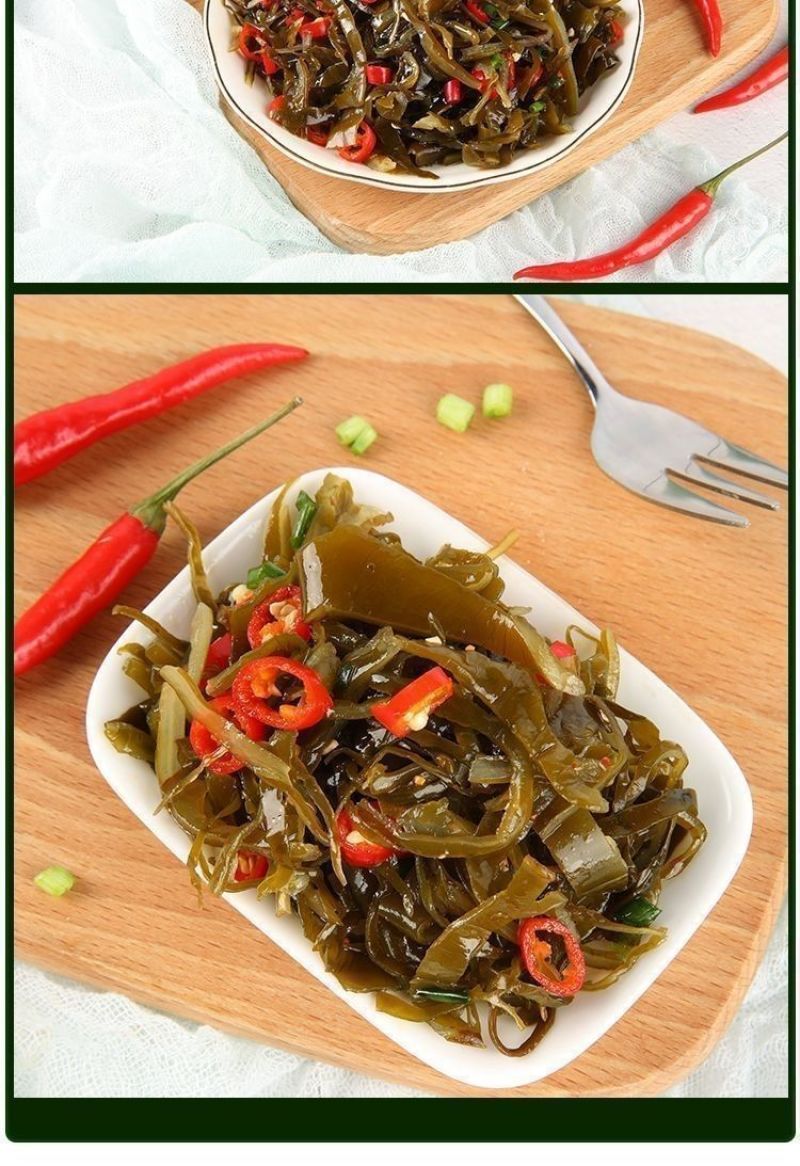海带丝开袋即食香辣下饭菜凉拌大小包装零食整箱包