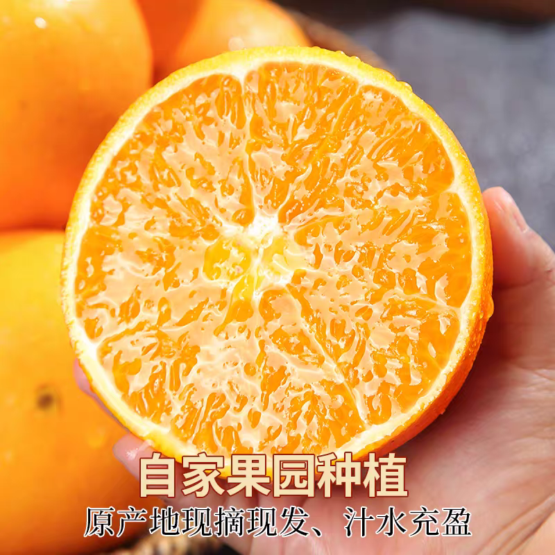 湖北纽荷尔脐橙，新鲜采摘，香甜多汁，支持商超市场电商