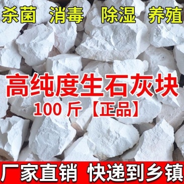 生石灰块批发刷树土壤改良鱼塘消毒养殖除湿防潮干燥剂防