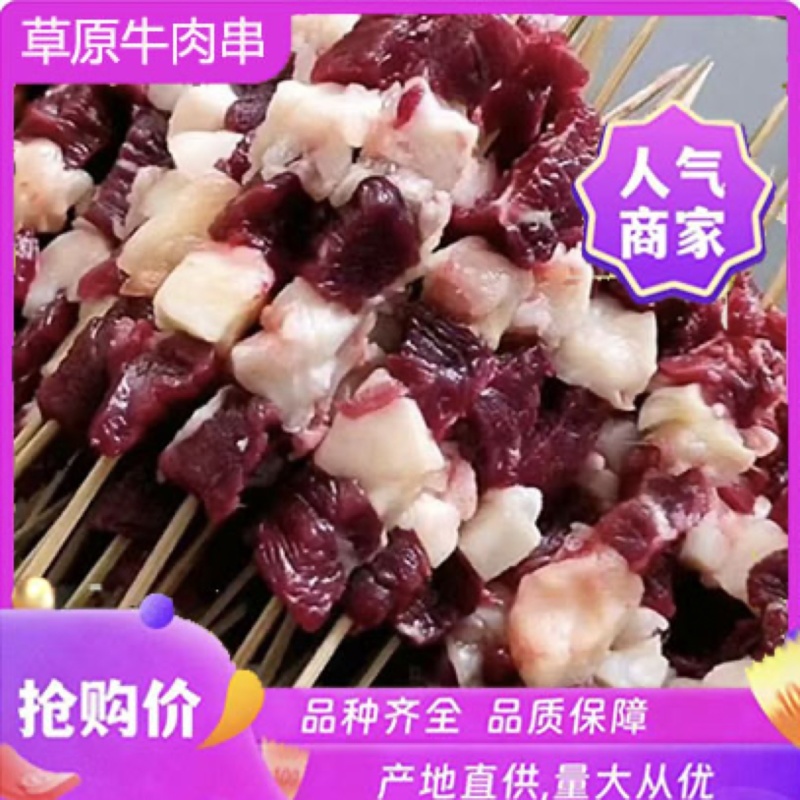 厂家直发新鲜牛肉串草原牛肉质鲜美货真价实量大价优