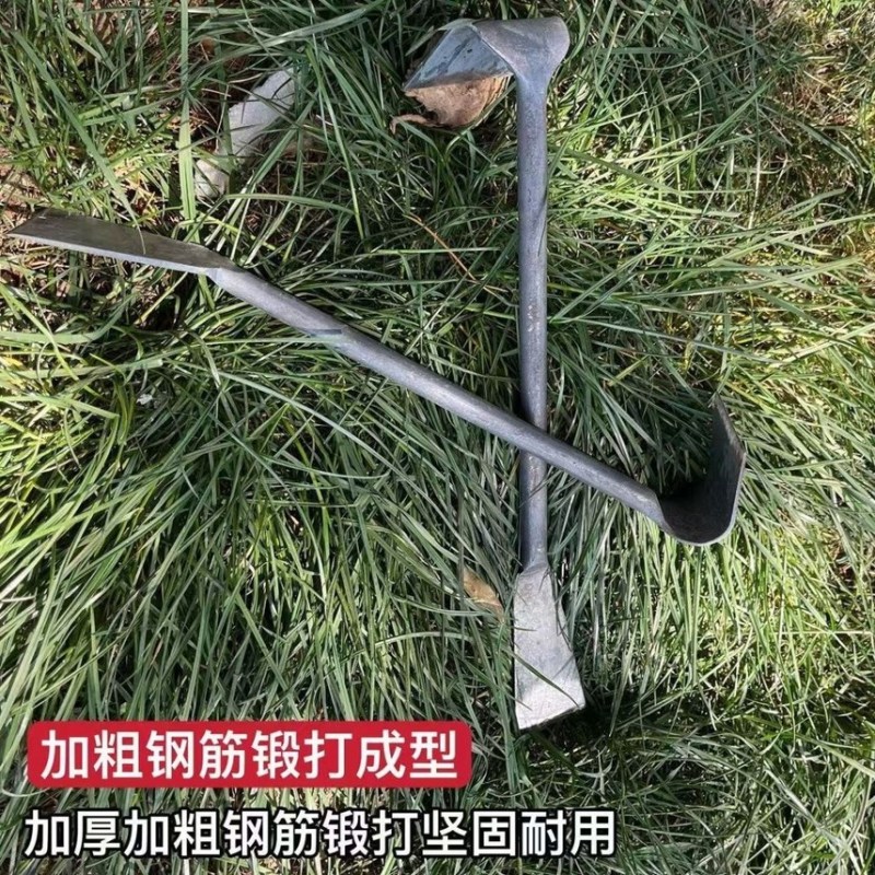 除草钢筋锻打一体两用铲子种菜锄头手工小铁铲多功能挖