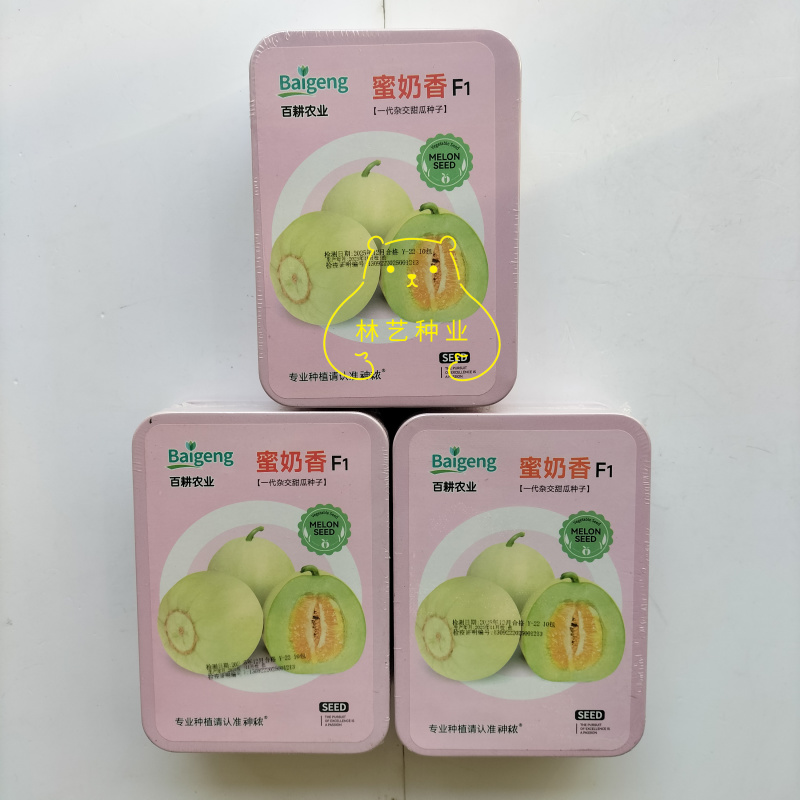蜜奶香甜瓜种子杂交一代白绿微黄皮甜宝籽高产糖度高大田种
