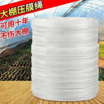 温室大棚配件压膜线压膜绳压膜带白色托膜带抗老化棚绳
