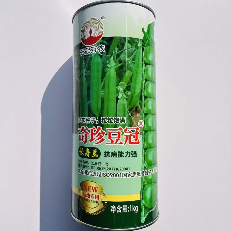 台湾绿翡翠长寿仁豌豆种子结荚多大颗粒饱满大田基地种植高产