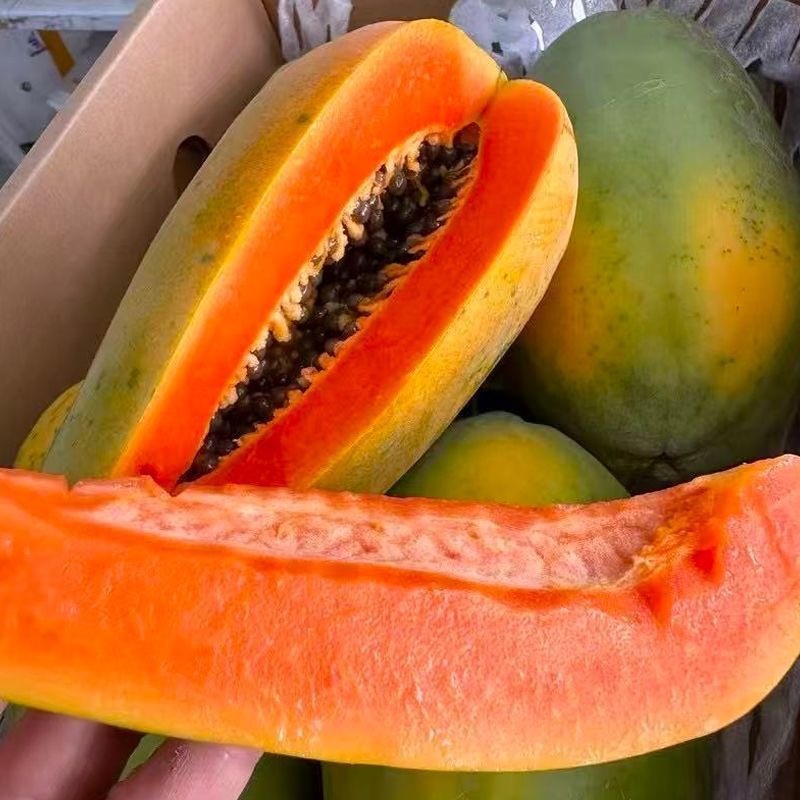 当季新鲜红心木瓜水果大青木瓜
