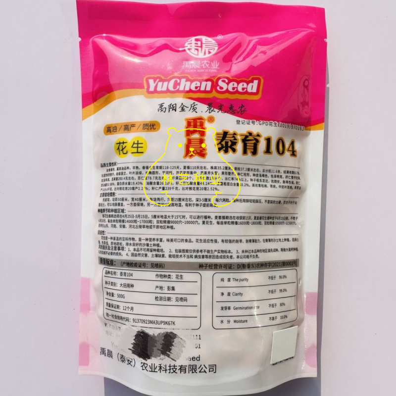 泰育104花生种子早熟高产优质花生种籽农家大田基地