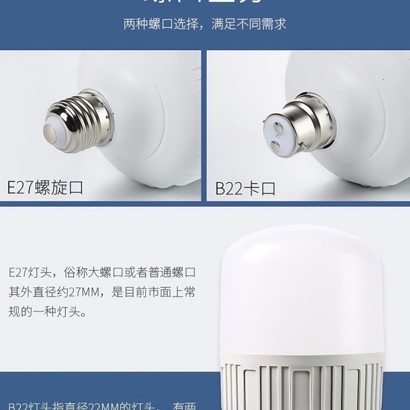LED超亮家用球泡灯白光E27螺口节能护眼省电大功率灯