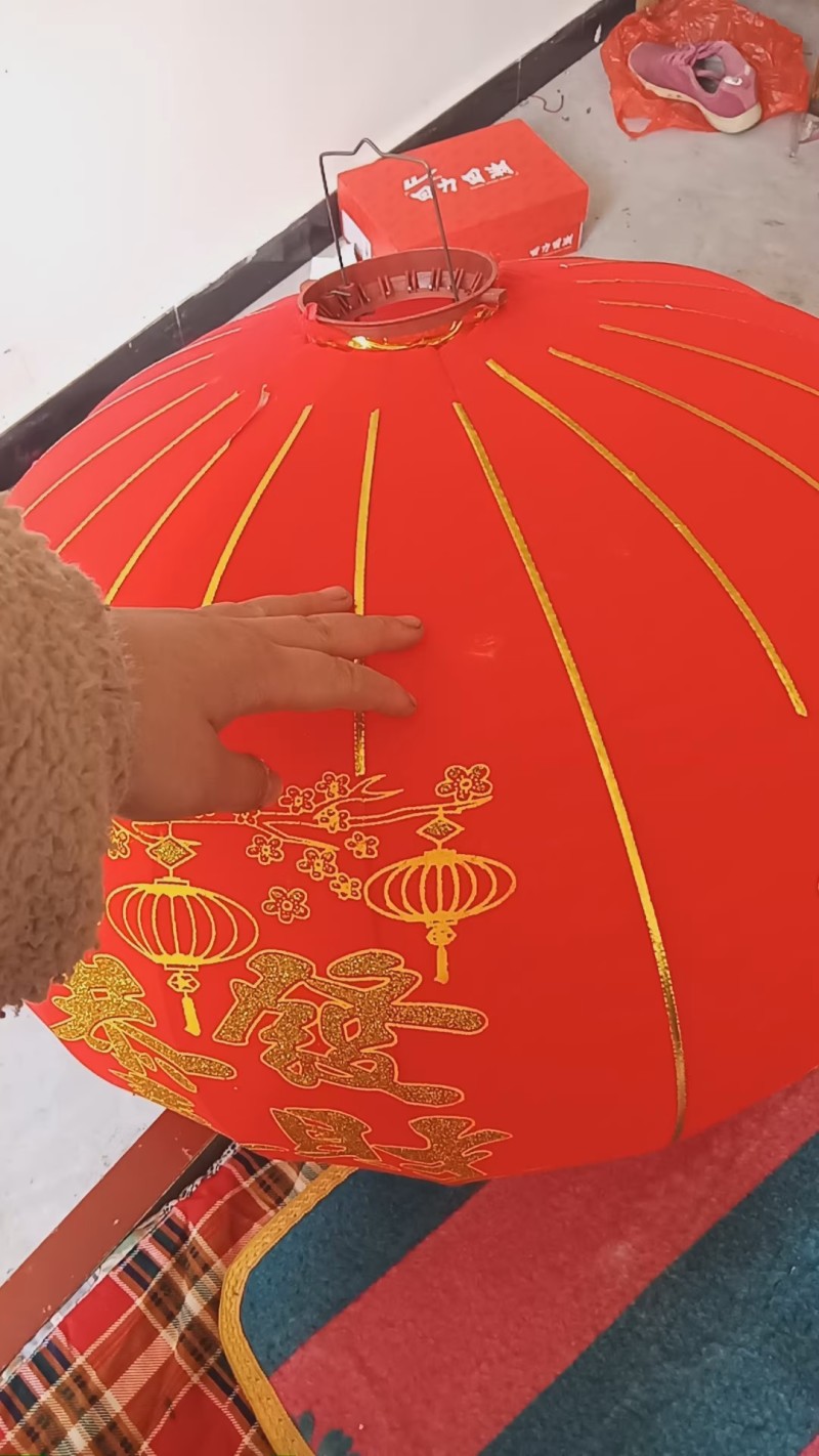 大红灯笼植绒广告春节新年装饰过年摆摊户外防水宫灯
