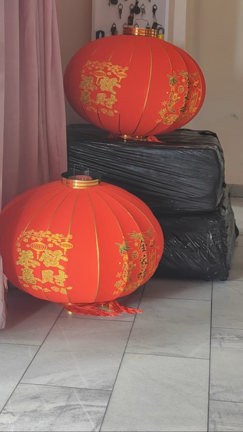 大红灯笼植绒广告春节新年装饰过年摆摊户外防水宫灯