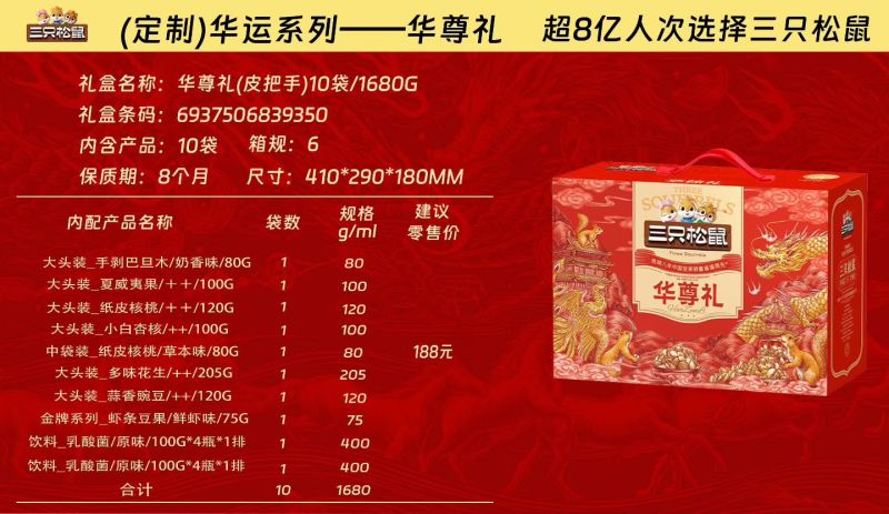 三只松鼠定制坚果礼盒工厂直发一县一经销商