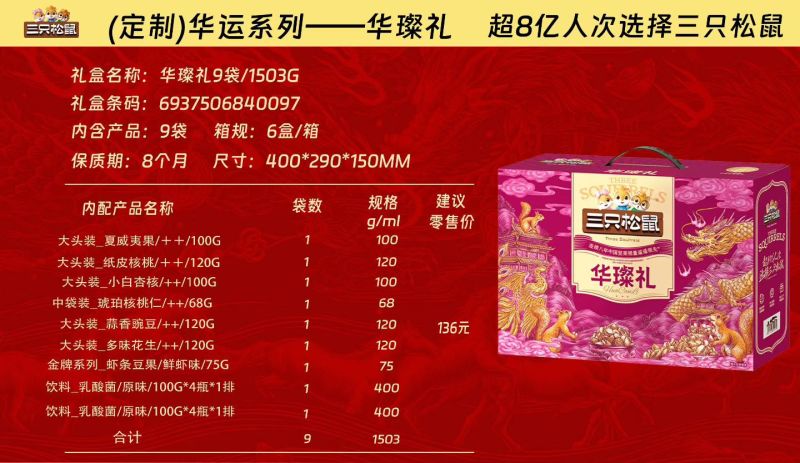 三只松鼠定制坚果礼盒工厂直发一县一经销商