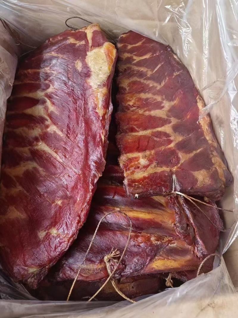 腊排骨烟熏排骨腊猪排腊味腊肉干度好颜色漂亮味道香库房现货