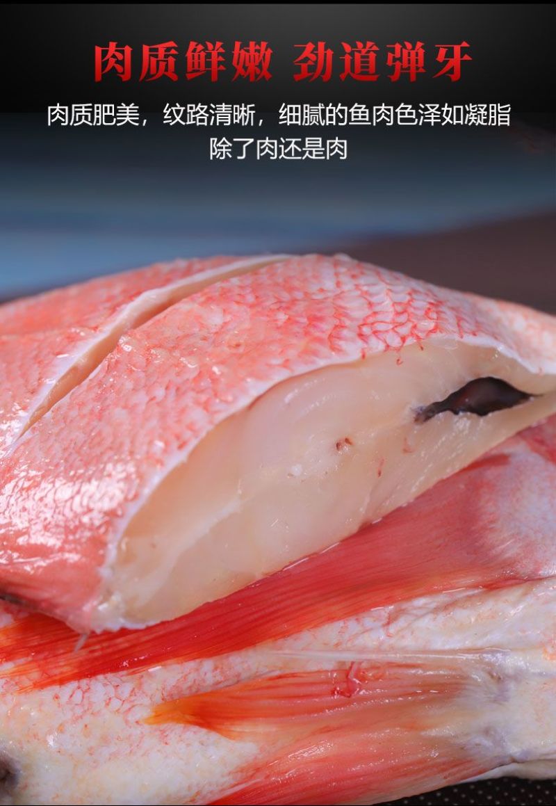 包邮）红石斑鱼整条新鲜冷冻大龙胆鱼红鱼颌斑石斑鱼海产品