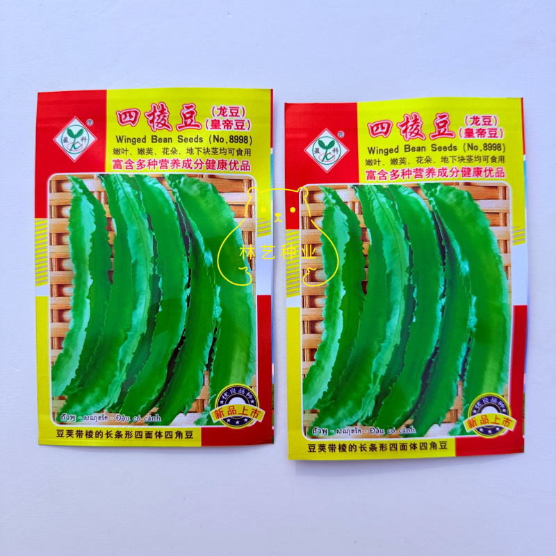 四棱豆种子皇帝豆四季播菜地庭院蔬菜豆角扁嫩荚春龙四角扬桃