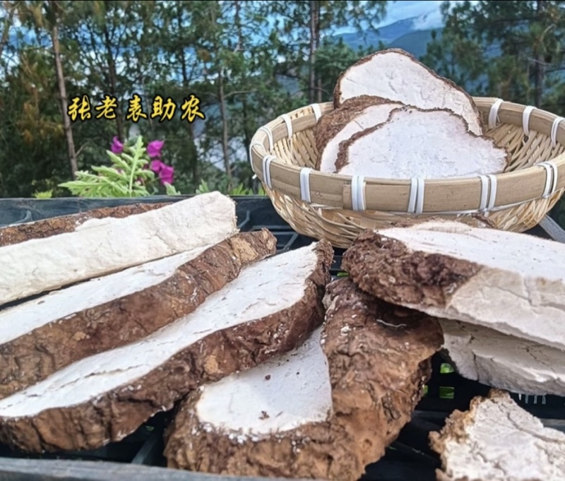 云南茯苓带皮切片干