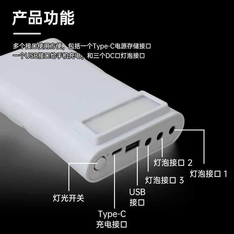 太阳能充电灯泡节能挂灯超亮摆摊灯夜市地摊灯家用停电