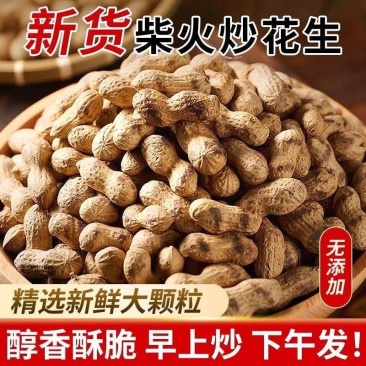 农家铁锅炒花生带壳熟原味柴火瓜子花生炒货干果年货量大优惠