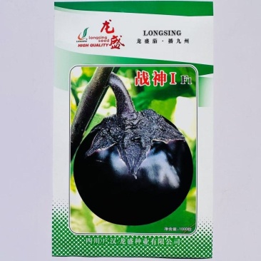 战神1号大黑圆茄茄子种子绿肉油黑黑亮圆茄种籽春秋杂交高