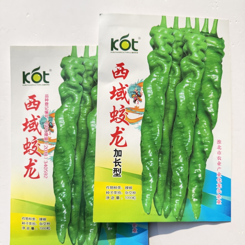 西域蛟龙无限生长型螺丝椒早中熟品种椒条顺直商品性好产量高
