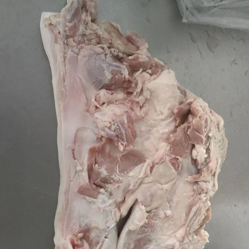 冷冻去耳头皮猪头肉无耳生头皮去骨猪脸肉无骨猪头生扒猪头肉