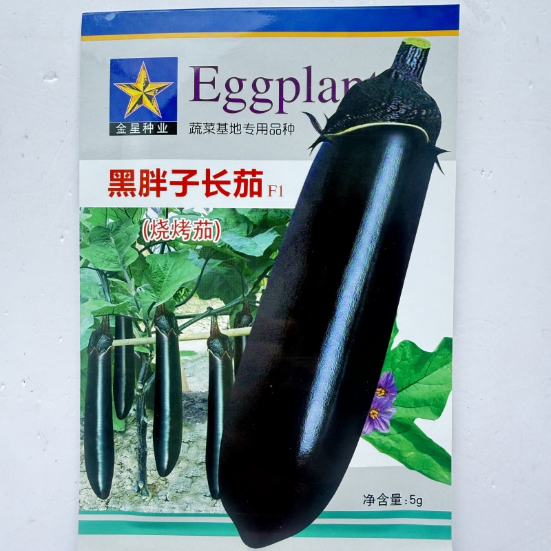 裕农三号紫皮长茄种子高产抗病春秋播种肉厚鲜嫩籽少大田种植