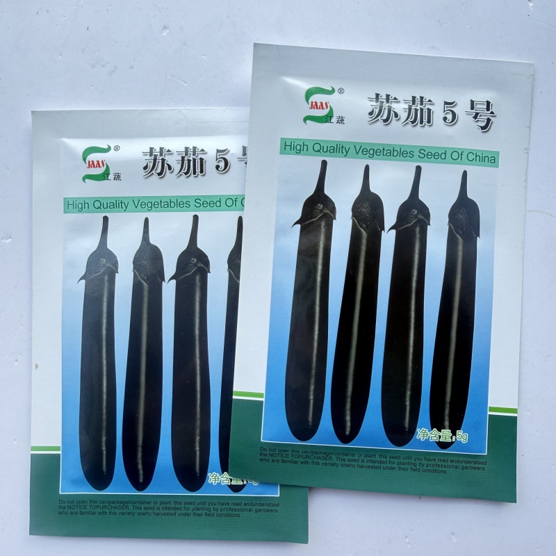 黑长茄种子杂交早熟高产长茄顺直肉白细嫩春秋播种长茄种大田