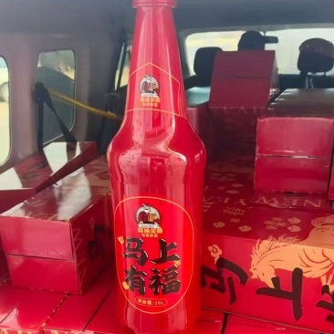 马上发财马上有福马年啤酒礼盒10升麦芽汁浓度8