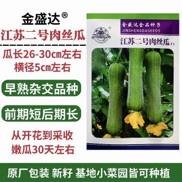 江苏二号肉丝瓜种子优质早熟短棒高产丝瓜种籽抗病农家春季蔬