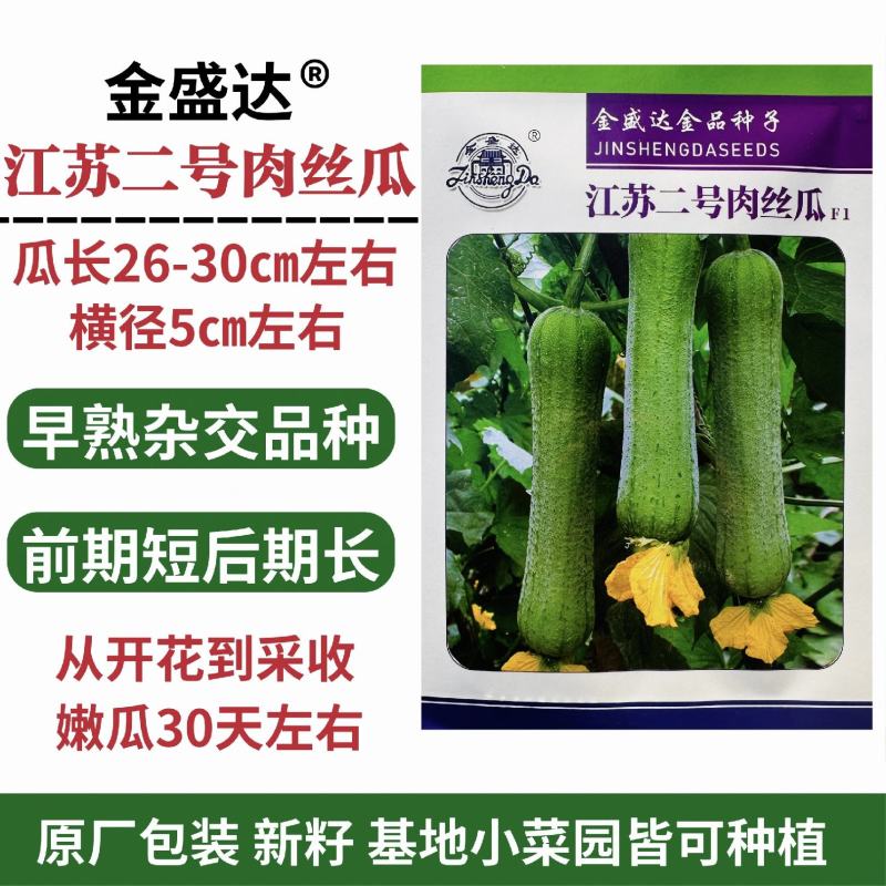 江苏二号肉丝瓜种子优质早熟短棒高产丝瓜种籽抗病农家春季蔬