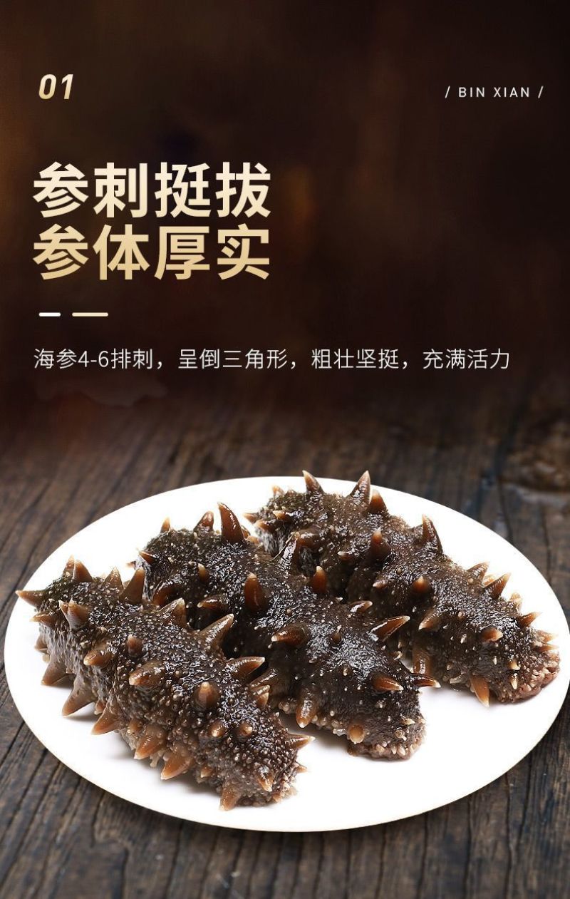 包邮）鲜食海参刺参海底海参新鲜加工单个装即食海参批发商用