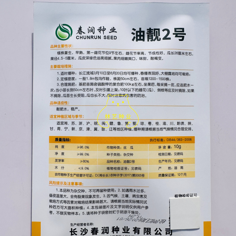 油靓2号丝瓜种子早熟蔓生杂交短棒深绿油亮肉细嫩味