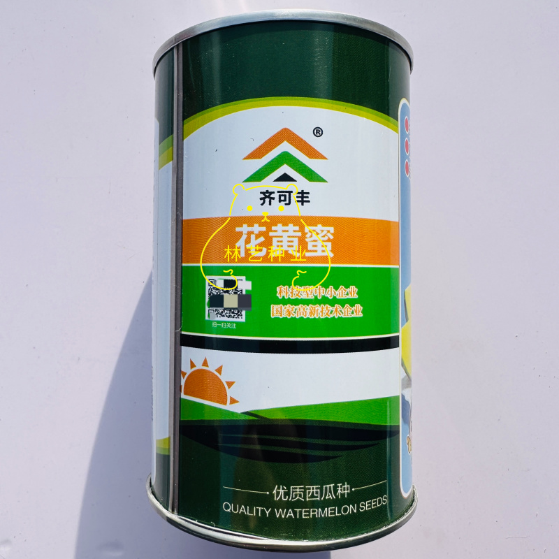 大齐花黄蜜早熟黄瓤西瓜种子质细脆花皮黄壤西瓜种籽