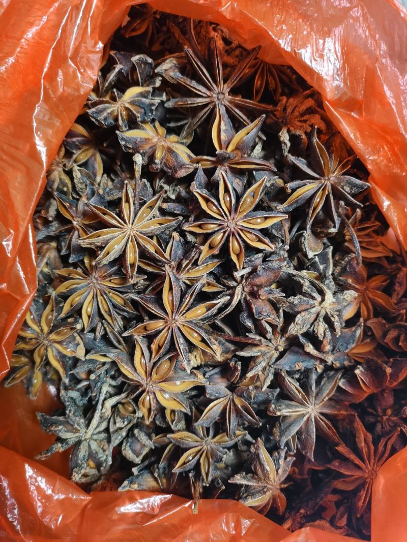 高端市场烫水无硫广西古龙大红八角大个头饱满开口好