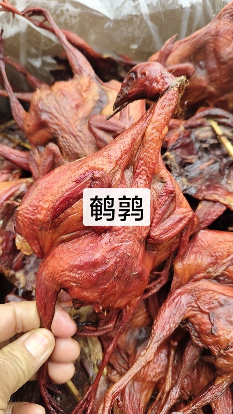 家养烟熏腊鹌鹑营养丰富干度好1件100只1件起批常年批发