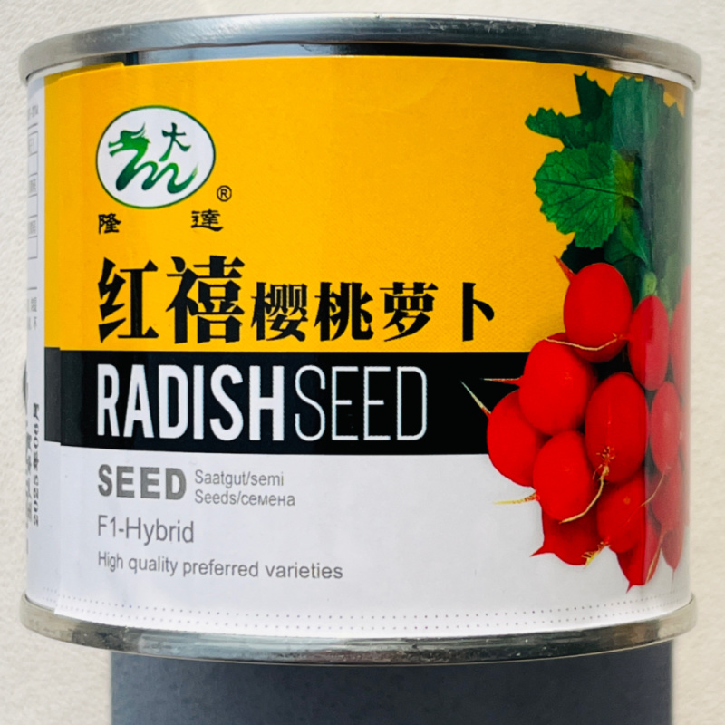 红禧樱桃小萝卜种籽白肉不裂果果型整齐春秋播种红皮小萝卜种
