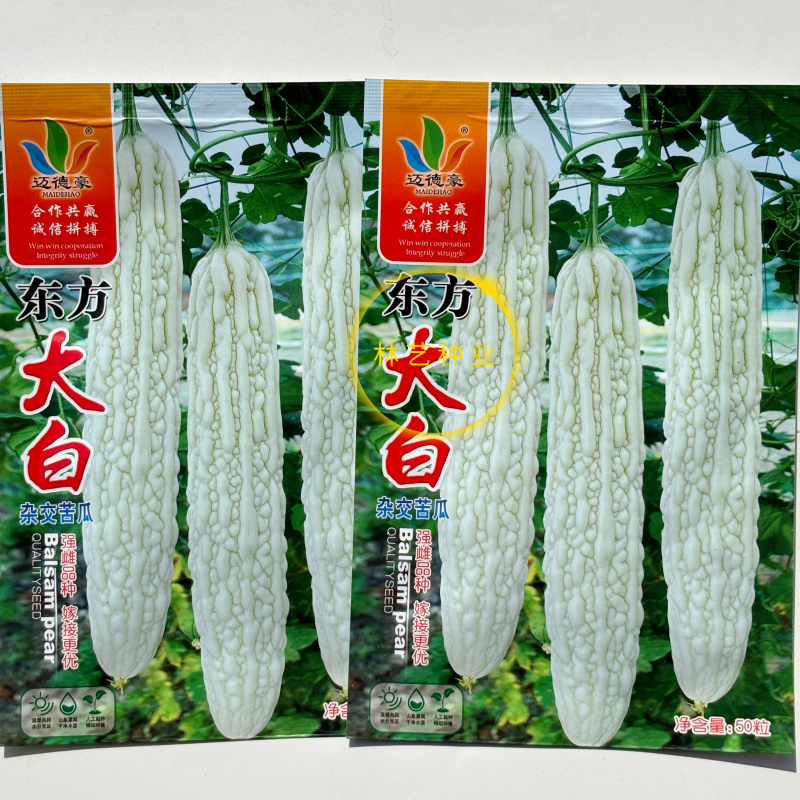 东方大白苦瓜种子长白苦瓜种籽高产春季播阳台白玉苦瓜白苦瓜