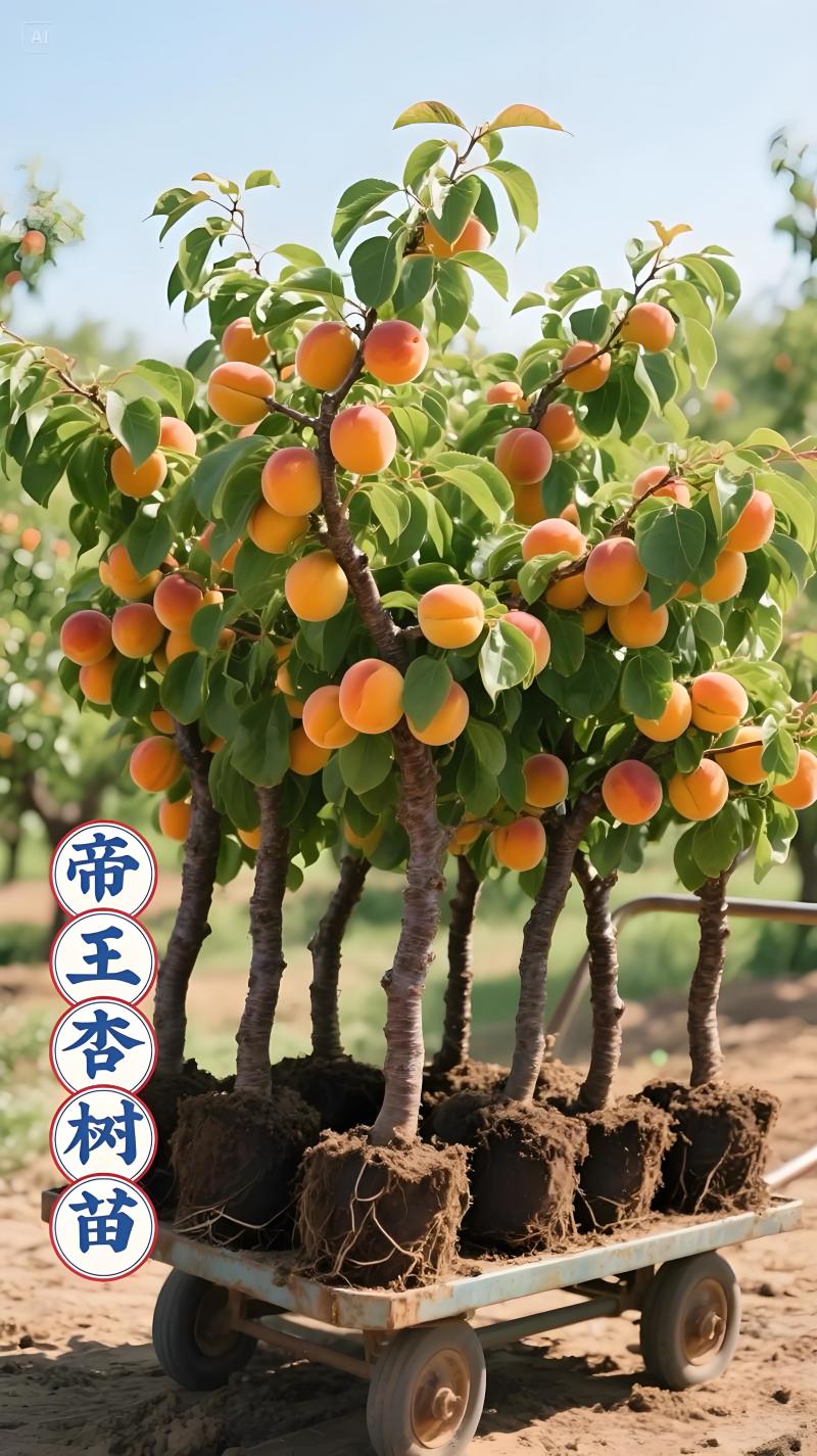 山东、杏树苗、珍珠油杏、金太阳、帝王杏树苗、质量可靠