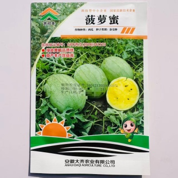 大齐菠萝蜜西瓜种子绿皮黄瓤西瓜种子礼品西瓜种子香甜特早熟
